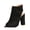 Black, variant on Pink Ladies High Heel Fish Toe Sandals Comfortable Zipper Flock Material Casual Open Toe Breathable