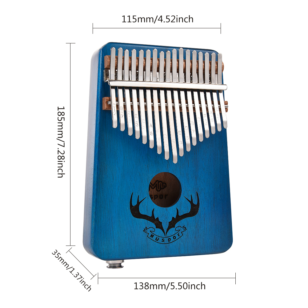 17 keys EQ kalimba Mahogany Thumb Piano Kalimba Finger Piano with Electric Pickup Tuner Hammer