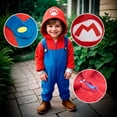 thumbnail image 2 of Nintendo Super Mario Brothers Boys Long Sleeve Onesie Zip Coverall with Hoodie Mario & Luigi Cosplay Zip Up Onesie (Size 4-16), 2 of 6