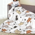 thumbnail image 4 of Cute Kitten Print Pattern Throw Blanket, Super Soft Anti-Pilling Flannel Bed Blankets, 80"x60", 4 of 8