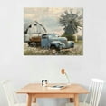 thumbnail image 2 of ARISTURING Farmhouse Old Truck Canvas Wall Art, Old Barn Pictures Wall Art, Country Vintage Pickup Truck Canvas Prints, Blue Truck With White Petunias Art Prints for Country Farmhouse Decor, 2 of 6