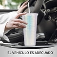 thumbnail image 3 of Vaso Textura diamante doble pared 700 ml con popote Transparente, 3 of 6