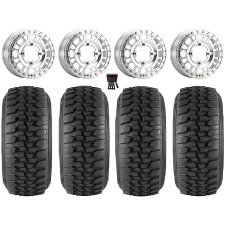 Method 412 15×6 Wheels Raw (5+1) 32 DS Soft Tires Can-Am Commander Maverick Renegade Outlander Defender