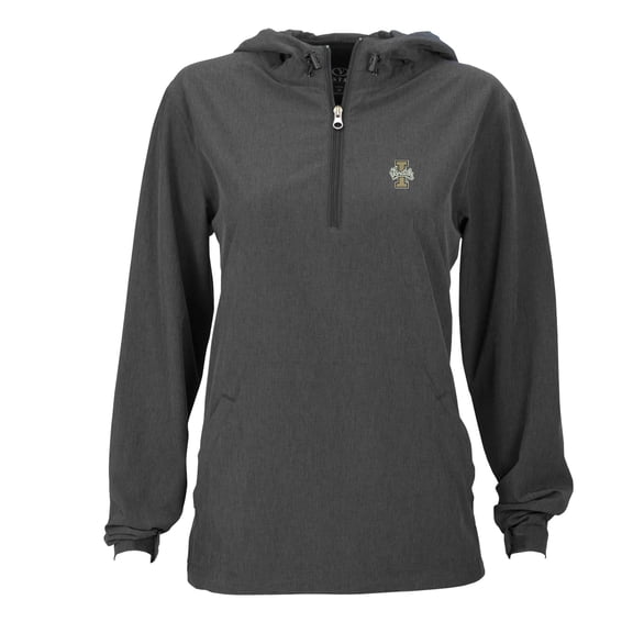 Women's Charcoal Idaho Vandals Pullover Stretch Anorak Jacket