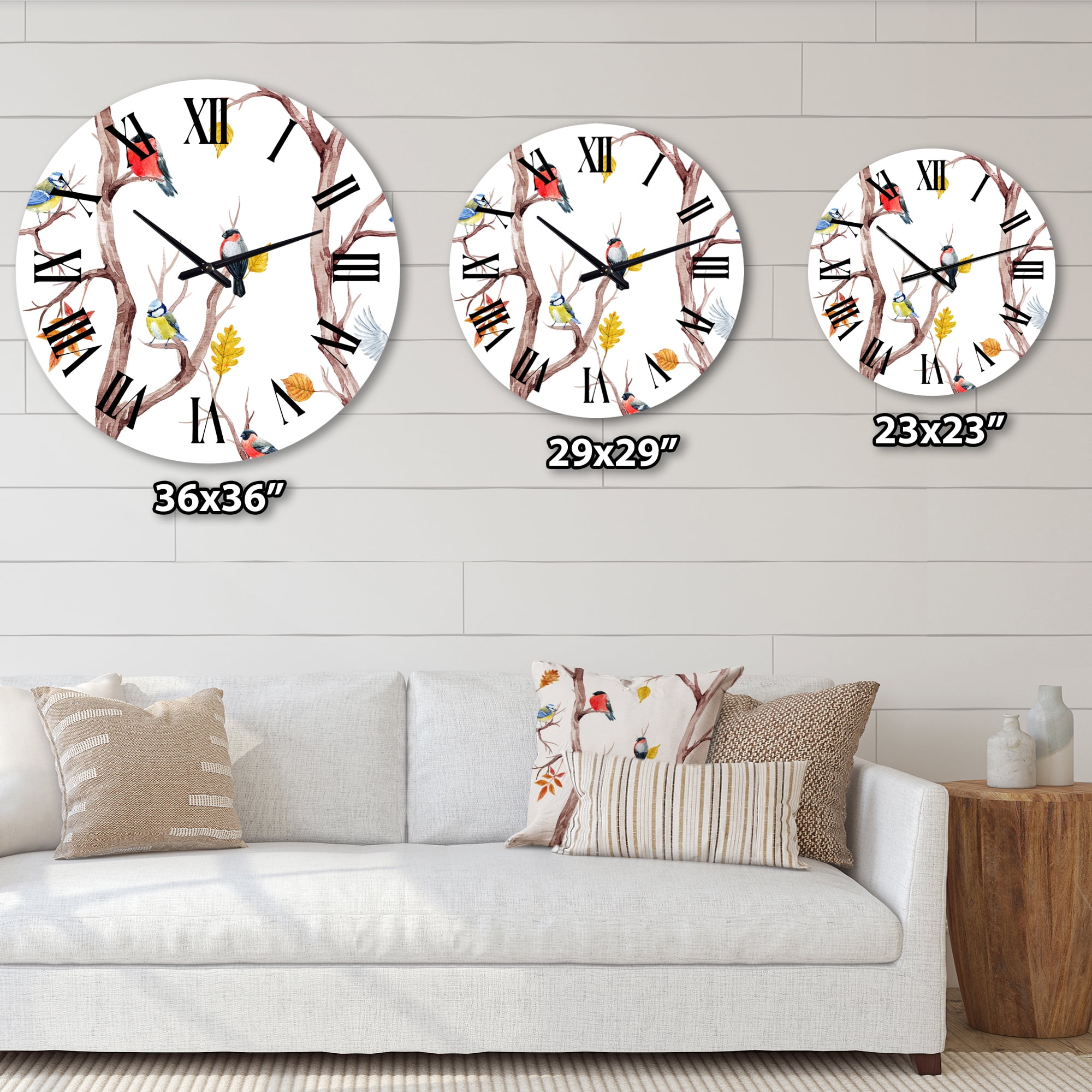Designart 1 in Quartz Traditional Wall Clock