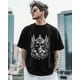 thumbnail image 5 of Camisetas de manga corta con estampado floral de calavera abstracta para hombre, camisetas de cuello redondo, 5 of 8