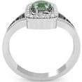 thumbnail image 3 of Split Band Lab-Created Emerald Diamond Cocktail Ring In 14k White Gold, 3 of 6