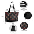thumbnail image 2 of FORMRS Canvas Laptop Tote Bag for Women with 15.6" Computer Compartments Shoulder Handbag, Red Tartan Pattern, 2 of 7