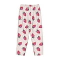 thumbnail image 3 of Lsque Hand Drawn Strawberry Print Women's Pajama Pants, Lounge Pant - Comfortable Home Wear,Elastic Waistband, Stylish Design-X-Large, 3 of 9
