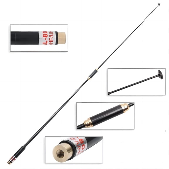 AL800 SMA-Females Telescopic Handhelds Radio Antenna VHF UHF Replacement Extendable Antenna HighGains for Radio