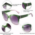 thumbnail image 5 of FEISEDY Retro Oversized Square Sunglasses Stylish Colorful Frame Chic Eyewear for Woman and Men B2597, 5 of 14