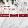 thumbnail image 7 of Valance Curtains for Kitchen Windows Xmas Snowman Red Bird Winter SnowflakesRod Pocket Valance Holly Berries WhiteShort Window Curtain Topper for Bedroom Living Room Bathroom 42x12in, 7 of 7