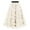 Beige, variant on Women's Flare Midi Skirt Mesh Overlay High Waist Casual Formal Floral Tulle Elegant Midi Spring Autumn Elastic Waist Cute Vintage Pleated Skirt