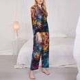 thumbnail image 3 of Sikiie Vibrant Rooster Painting Pajamas for Women Set, Womens Pajama Sets, Lounge Sets for Women, 2pjs for Women-Large, 3 of 7