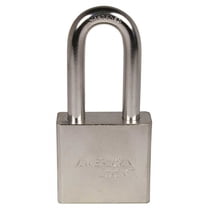 American Lock Keyed Padlock, 3/4 in,Rectangle,Silver A5261