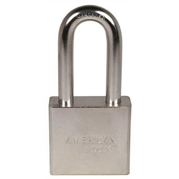 American Lock Keyed Padlock, 3/4 in,Rectangle,Silver A5261