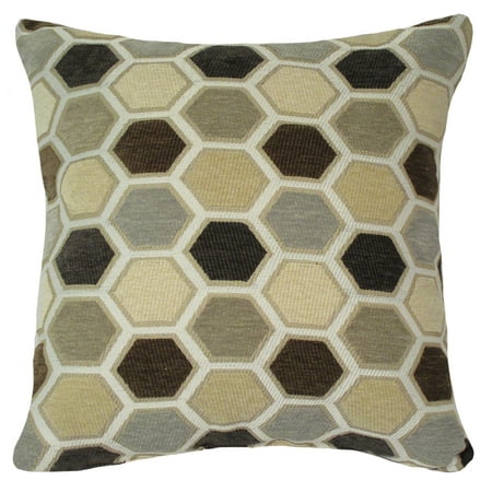 Better Homes & Gardens Grey Hexagon Decorative Throw Pillow, 18