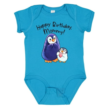 

Inktastic Happy Birthday Mommy!- Cute Penguins Gift Baby Boy or Baby Girl Bodysuit