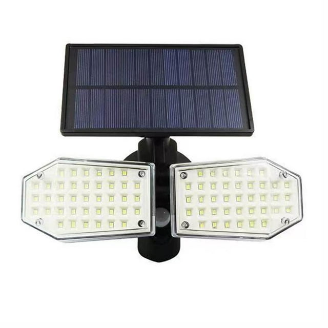 Feltree 3-Head Solar Security Light with Motion Sensor, 6500K Rotatable LED Street Lamp for Porch/Garage, 2000mAh Lithium Battery & IP65 Rating