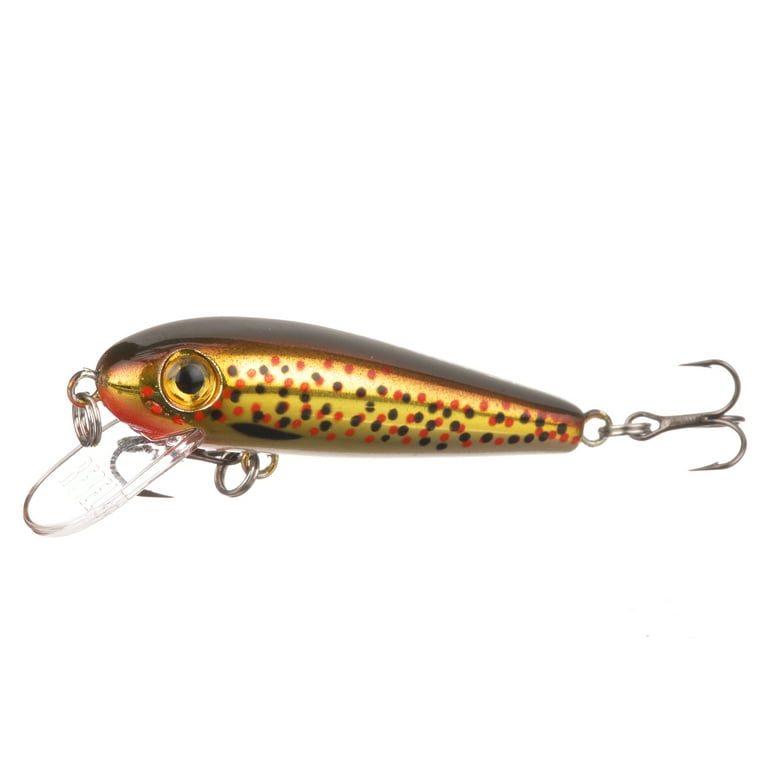 Rebel Tracdown Minnow Fishing Lure - Slick Black Minnow - 1 5/8 in