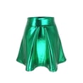 thumbnail image 3 of Tqcoqu Women's Shiny Flared Pleated Mini Skater Skirt,Green,Women's S-XXL, 3 of 5