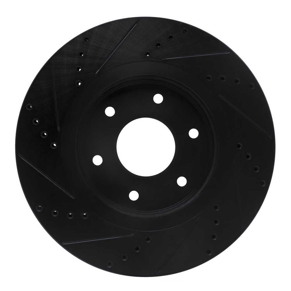 Dynamic Friction Company 633-67097R DFC Brake Rotor - Drilled And Slotted - Black