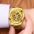 thumbnail image 2 of Jacenvly 2024 New Smart Watch Mens Gold Dragon Sculpture Quartz Watch Luxury Men Steel Wristwatch Watch Batteries Gold, 2 of 5