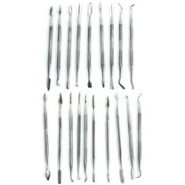 19 Piece Dual Sided Stainless Steel Wax Clay Carving Pick and Spatula Set