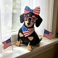 thumbnail image 6 of EWASWON Patriotic Dog Wooden Desktop Figurine, 4th of July Red White Blue Wood Puppy Statue, Small Rustic Americana Home Decor Gift for Dog Lovers, 6 of 6
