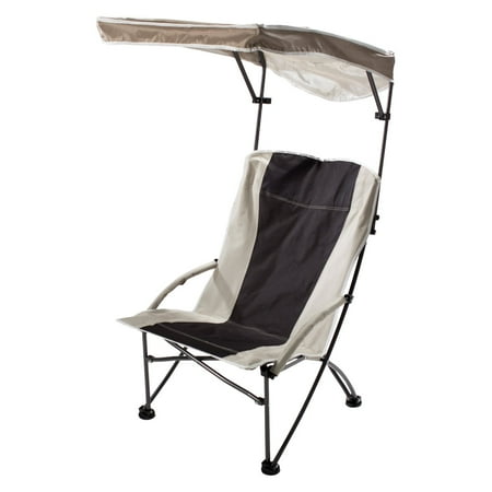 Quik Shade Pro Comfort Folding High Camp Chair with Canopy