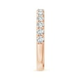 thumbnail image 4 of ANGARA Lab Grown Half Eternity Diamond Wedding Ring for Women in 14K Rose Gold (Size-2.4mm| Color-F-G| Clarity-VS) | April Birthstone, Anniversary, Jewelry Gift for Women | Lab-Grown Diamond Ring, 4 of 8