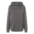 thumbnail image 4 of vigerakr Women Hoodie Sweatshirt Sexy Back See Through Mesh Pullover Long Sleeve Backless Top with Pocket (Grey, M), 4 of 5