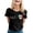 Black, variant on Womens Mexico Heart Flag Graphic Crewneck T Shirt Heartbeat Line Print National Pride Football Fan Match Day Casual Short Sleeve Tops