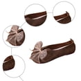 thumbnail image 4 of Rokment Women's Lace Bowknot Vintage Mary Jane Ballet Flat Wide Width Comfortable Suede Slip on Walking Loafers Casual Dress Shoes for Bride, 4 of 7