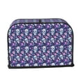 thumbnail image 2 of Sikiie Skull Purple Flower Toaster Covers 2 Slice Dustproof Toaster Cover Bread Machine Cover, Dustproof Cover - 11.4" x 7.5" x 7.9", 2 of 7