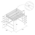 thumbnail image 3 of Novogratz Maxwell Metal Full Loft Bed with Desk & Shelves, 3 of 9