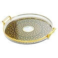 thumbnail image 3 of veasfak Round Organizer Tray Biscuit Cookies Pastry Tray Multipurpose Displaying Flowers A, 3 of 9