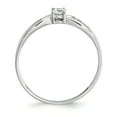 thumbnail image 2 of 925 Sterling Silver Rhodium-plated Polished and Cubic Zirconia Ring Size 8, 2 of 7
