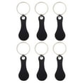 thumbnail image 4 of DINHEAROM Oval Stainless Steel Shopping Trolley Tokens Key Ring 6Pcs For Keys Backpack Hanging Decor, 4 of 8