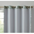 thumbnail image 3 of THD Paisley Faux Silk 100% Blackout Thermal Lined Energy Efficient Curtain Grommet Panels - Pair, 3 of 36