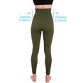 thumbnail image 7 of Homma Activewear Thick High Waist Tummy Compression Slimming Body Leggings Pant (Large, Olive), 7 of 7