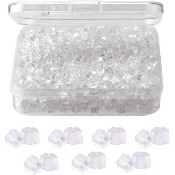 Silicone Clear Earring Backs 1000 Pieces Bullet Earring Clutch by