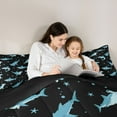 thumbnail image 5 of Feelyou Sea Shark Animal Twin Comforter Sets, Cute Cartoon Stars Bedding Set, 2-Piece, 5 of 8