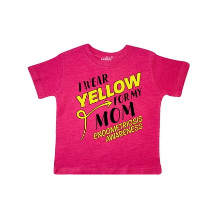 

Inktastic I Wear Yellow for my Mom- Endometriosis awareness Gift Toddler Boy or Toddler Girl T-Shirt