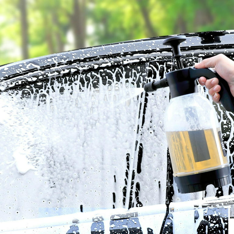 .0L Car Wash Pump Manual Foaming Sprayer High Pressure Spraying for Home, Lawn, Garden, Car Detailing and More Easy Operation Durable, Size