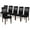 Black LeatherSoft, variant on Flash Furniture Greenwich Series Parsons Chair, Set of 6, Brown LeatherSoft
