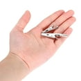 thumbnail image 4 of Uxcell 100Pcs Alligator Hair Clips, 51/34x7.8mm(LxW) Silver Metal Curls Clips, 4 of 6