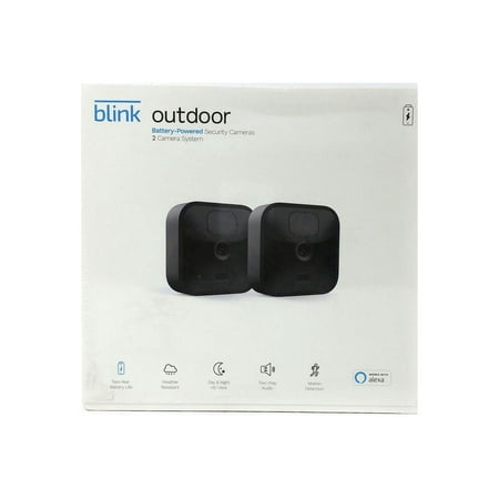 Blink - 2 Outdoor (3rd Gen) Wireless 1080p Security System with up to two-year battery life - Black