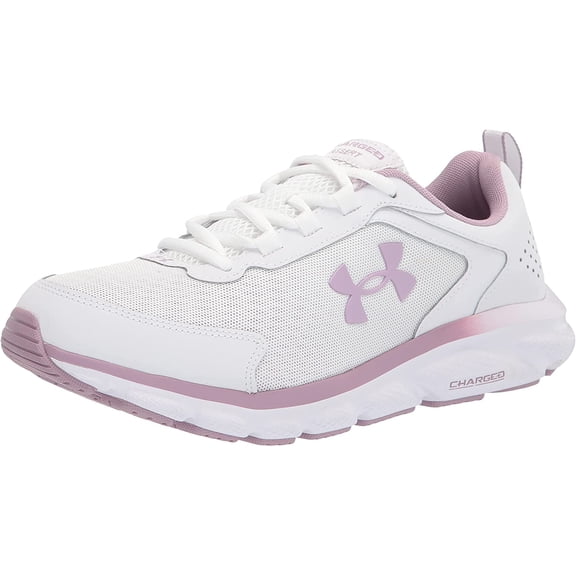 Under Armour Women's UA Charged Assert 9 Running Shoes White/White/Mauve Pink - 3024862-101