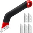 thumbnail image 1 of HUGFEGWE Grout Removal Tool,Caulk Scraper with 5pcs Replacement Blades,Saw Angled Tile Cleaning Tool, Manual Grout Scraper,Caulking Removal Tool for Kitchen Bathroom Fitter Sink Floor U2537-31855, 1 of 9